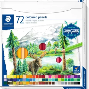 Staedtler Crayons de couleur de haute qualité pour artistes, Mine douce et tendre de 3 mm, Étui carton avec 72 couleurs différentes assorties, 146C C72