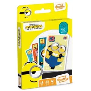 Cartamundi Jeu de Cartes Shuffle Fun Minions 2 – Jeu de Cartes avec 4 Jeux Snap, familles, Couples et Jeu d’action