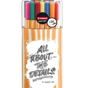 Stylo feutre pointe fine STABILO point 88 – Étui Zebrui de 20 stylos feutres, Edition Limitée by Snooze One